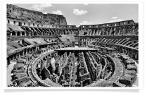 Inside the Roman Colosseum B&W